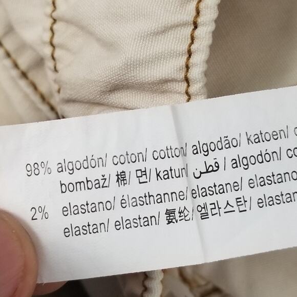 Zara Pants Womens 6 Beige Cargo Wide Leg Elastic Waist Stretch Utility Pockets - Picture 14 of 14